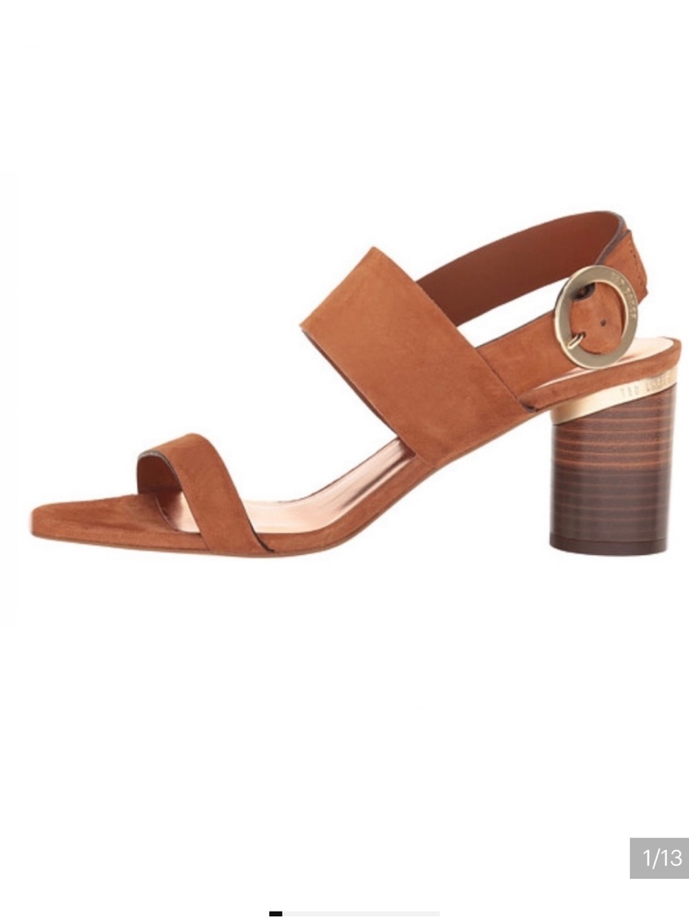 Ted Baker | Azmara | Block Heel Brown Suede Sandals Size 38